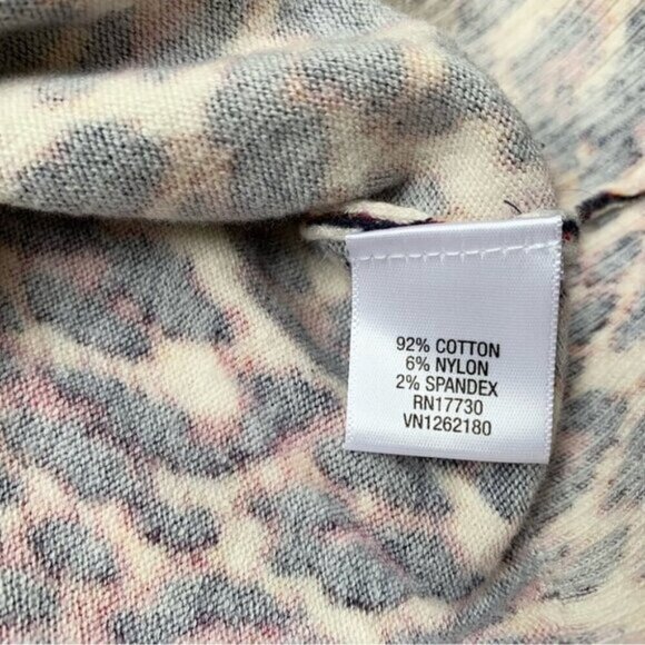 Merona Women’s Cardigan Sweater Cheetah Leopard Animal Print V-neck Y2K 2000s - Picture 12 of 16